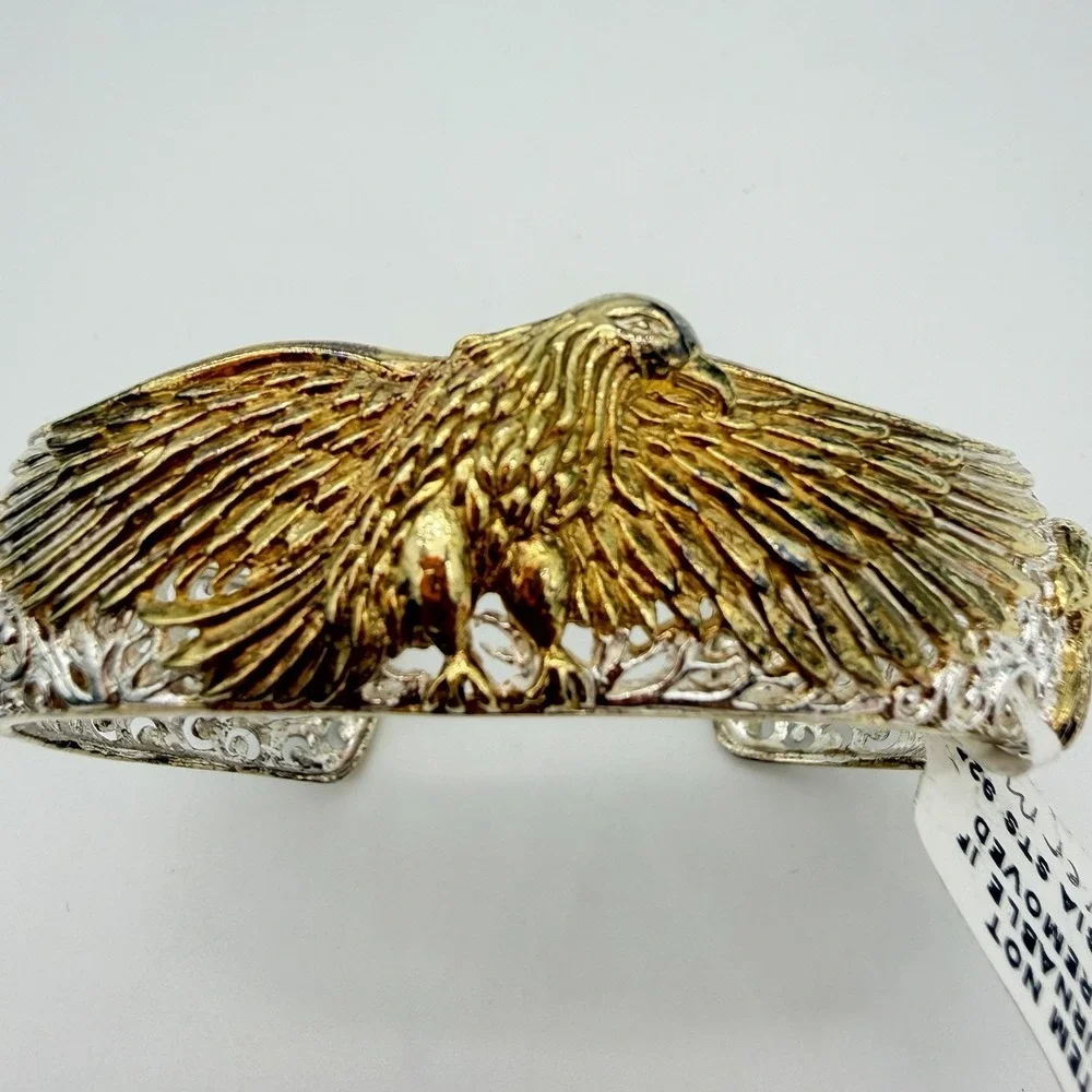 Bali Legacy Sterling Silver Eagle Cuff Bracelet 22K Gold‎ Vermeil